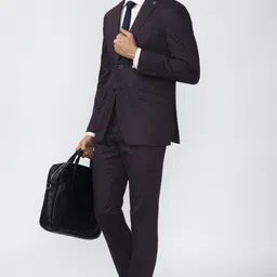 peter england Men Single Breasted Solid Suit-picture-30