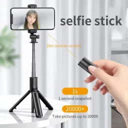 POZUB Mobiles Video Stand In Gimbal Stabilizer,Bluetooth Selfie Stick Tripod Holder Tripod, Monopod, Monopod Kit, Tripod Ball Head, Tripod Bracket, Tripod Clamp, Tripod Kit image 2