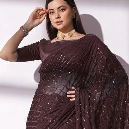 Embellished Bollywood Georgette Saree-image-20