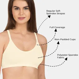 Tweens Pack Of 3 Full Coverage Full Coverage Workout Bra With All Day Comfort image 5