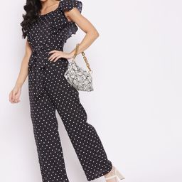 Uptownie Lite Black & White Printed Basic Jumpsuit with Ruffles-image-25