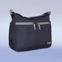 Blue Men & Women Sling Bag - Extra Large BNP 0228 Sling Messenger Cross Body Bag for Boys & Girls Navy with Yellow Clr-image-49