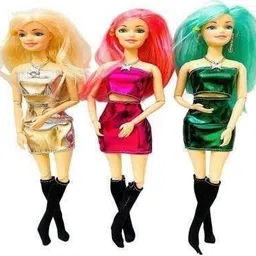 khyali Beautiful Dazzling Doll Combo with Moveable Arms, Legs, Elbow & Knee for Girl|29-picture-28