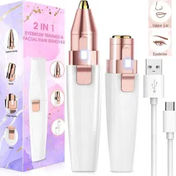 ziup 2 In 1 Eyebrow Trimmer and Painless Hair Remover women Face, Lips, Nose Shaver Trimmer Cordless Epilator-image-46