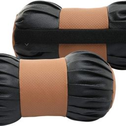 Black, Brown Leatherite Car Pillow Cushion for Universal For Car-image-54