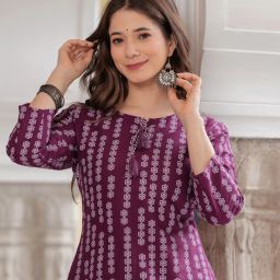 Women Floral Print Pure Cotton Straight Kurta-image-39