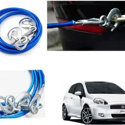 Tow Cable with Self Locking Hook Car Tow Rope for Fiat Punto (12mm*4mtr) 4 m Towing Cable-image-95