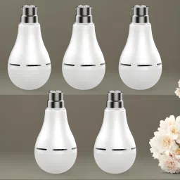 Emergency Bulb 9W LED 1200mAh battery 4 hrs emergency light Pack of 5 bulbLK451 4 hrs Bulb Emergency Light-image-26
