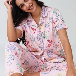 I like me Floral Printed Pure Cotton Night suit-picture-5
