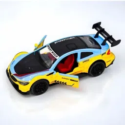 Premium BMW M4 DTM Metal Toy Car - Openable Doors (Pull back and Go)-12
