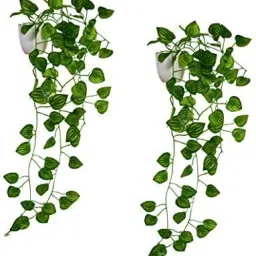 Home Decor Real Touch Vine Plant Falling with Pot Small Size Wild Artificial Plant with Pot-image-16