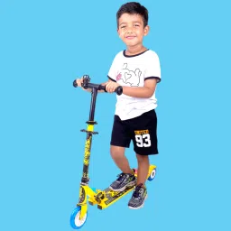 Folding kick scooter for kids with adjustable handle and smooth brakes HoverBoard Scooter-image-55