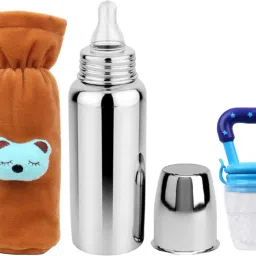 Baby feeding bottle with cover & baby fruit feeder 0 to 2 years BPA free - 250 ml-picture-13
