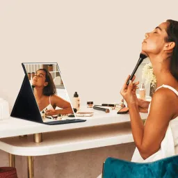 olwick Folding Travel Mirror, Portable Adjustable Rectangular Ultrathin Mackup Mirror image 2