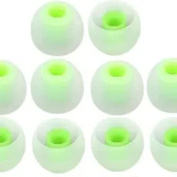 BBS PRO 10 pcs green white Earbuds for Earphones Medium Size (10 Pcs (5 Pair) In The Ear Headphone Cushion-image-37