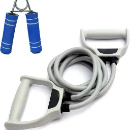 For Home Gym Fitness Combo Of Double Toning Tube With Foam Hand Gripper Fitness Accessory Kit Kit-image-44