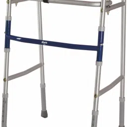 Dura Lite Walker with Wheels, Foldable, Light Weight & Height Adjustable Walking Stick-image-15