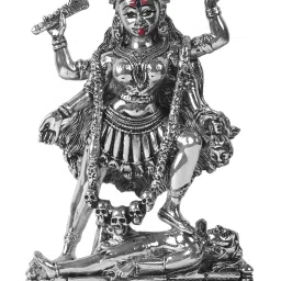 Decorative Standing Kali Mata Showpiece Silver Plated for Home & Office Décor Decorative Showpiece-17.7 cm-image-52