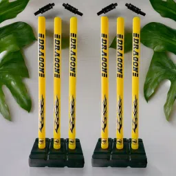 Heavy Plastic Cricket Stumps Set- 6 Stumps + 4 Bails + 2 Base-image-8