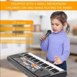 kid kraze 49 Key Piano Keyboard Toy for Kids P32 dc Power Option+Recording Microphone Multi Colour Keys with USB Charging P32 Analog Portable Keyboard image 2
