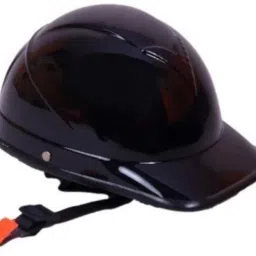 Open Face Helmet For Men Shine Black Safety Cap-image-18