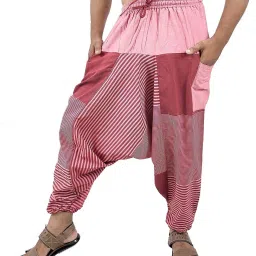 Striped Cotton Men Harem Pants-image-86