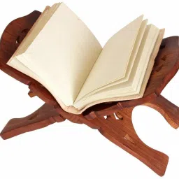 Divine Edge Wooden Rehal – Handcrafted Elegance for Your Sacred Moments Decorative Showpiece - 12 cm-image-84