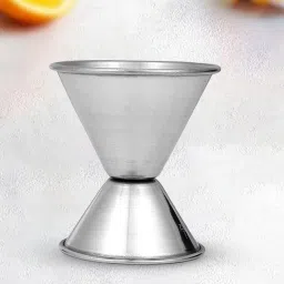 Dynore Stainless Steel Set of 2 Double Sided Peg measures - 30&60, 20&40 ml each 2 - Piece Bar Set image 2