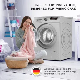 bosch 8 kg AntiTangle,AntiVibration,1400RPM Fully Automatic Front Load with In-built Heater Silver image 5