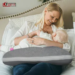 get it Premium 100% Cotton Removable cover with Zip, Buckle Adjust AASH Dry Sheet Breastfeeding Pillow-picture-0
