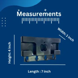 M/S DSNS Multi purpose Wall Stand with Key chain & Remote Holder | Black 1 Pies Mobile Holder image 2