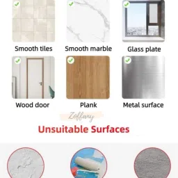 enetly Multipurpose Wall Mount Self Adhesive Floating Shelf and Rack Plastic Wall Shelf image 5
