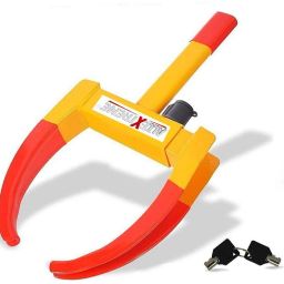 CQ6994B Heavy Duty Anti Theft Wheel Lock Clamp Anti-Theft Towing Parking Boot Tire Claw Adjustable for Auto Car Truck with Two Keys Wheel Lock-25