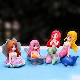 pack of 4 Aquarium Tiny Mermaid Miniature set for planted fish tank Laterite Planted Substrate-14