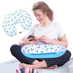 Star-Moon Portable 6 in 1 New Born Baby Feeding Pillow(Star-Moon Blue) Breastfeeding Pillow-image-44