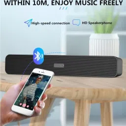 GUGGU Bluetooth (PORTABLE HOME TV SOUNDBAR) Dynamic Thunder Sound, 2400mAh BatteryM169 20 W Bluetooth Soundbar image 2