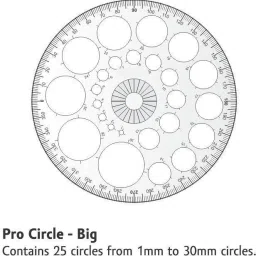 upyukat Plastic Pro Circle BIG with 25 Circles, Pro Circle SMALL with 18 Circles, Hyperbola- Parabola Template, Geometry Template with 16 shapes, Circle Master with 35 circles, Set Square Small (Size 200mm x 250 mm), Set Square Big (Size 250mm x 300mm) Drafting Scale Ruler Very Useful to Architect, Engineering Students, Office Employee (Set of 5) Ruler image 2