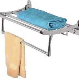 Silver Antique 24 Inch Aluminum Folding Towel Bathroom Accessories Brass Finish Silver Towel Holder-image-112