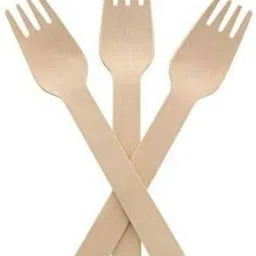 eos Wooden Fork Disposable Wooden Dinner Fork, Dessert Fork, Salad Fork, Fruit Fork, Roast Fork, Serving Fork Set image 3