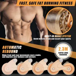 zodze Automatic Rebound Abdominal Wheel with Elbow Support, Ab Wheel Roller for Abs Ab Exerciser image 2