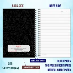 escaper K letter diary (Ruled - A5), K initial Diary, K alphabet diary A5 Diary Ruled 160 Pages image 2