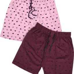Pack of 2 Printed Women Multicolor Regular Shorts-image-80