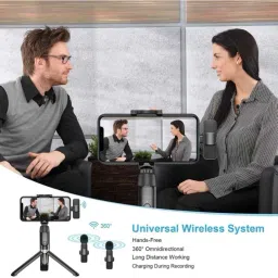 TreEye K9 Wireless Microphone for Type C Mobiles Mic for Youtube Recording Podcast Vlog Camera Microphone image 3
