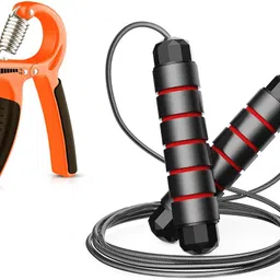 pheonix Skipping Rope with Adjustable Hand Gripper Home, Gym Fitness Combo Kit Fitness Accessory Kit Kit-picture-23