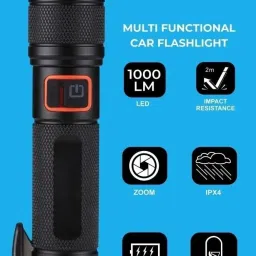 dazzel flex HP-361 (CAR EMERGENCY LIGHT) 4 Modes with Hammer and Seatbelt cutter Zoomable Torch image 4