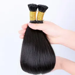 I-Tip BROWN 14 INCH Straight Extensions 100 Strands Hair Extension-image-44