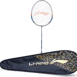 li-ning Smash XP 80 IV Badminton Racket (Set of 1 + 1 Full Cover) (Strung, Grey/Blue) Silver Strung Badminton Racquet-picture-43