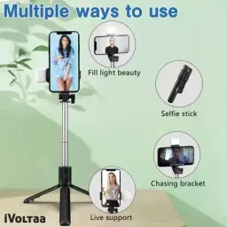 Rangwell Flash Light Tripod with Detachable Remote Bluetooth Selfie Stick Bluetooth Selfie Stick image 2