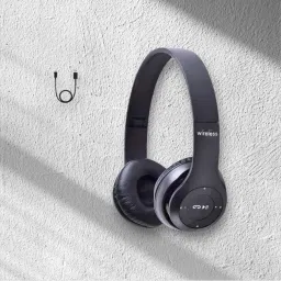 Wireless Headphones with Mic for Movies, Gaming, and Calls._E4 Bluetooth & Wired Headset-image-96