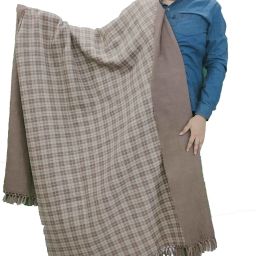 KAVIM Wool Checkered Men Shawl-image-25